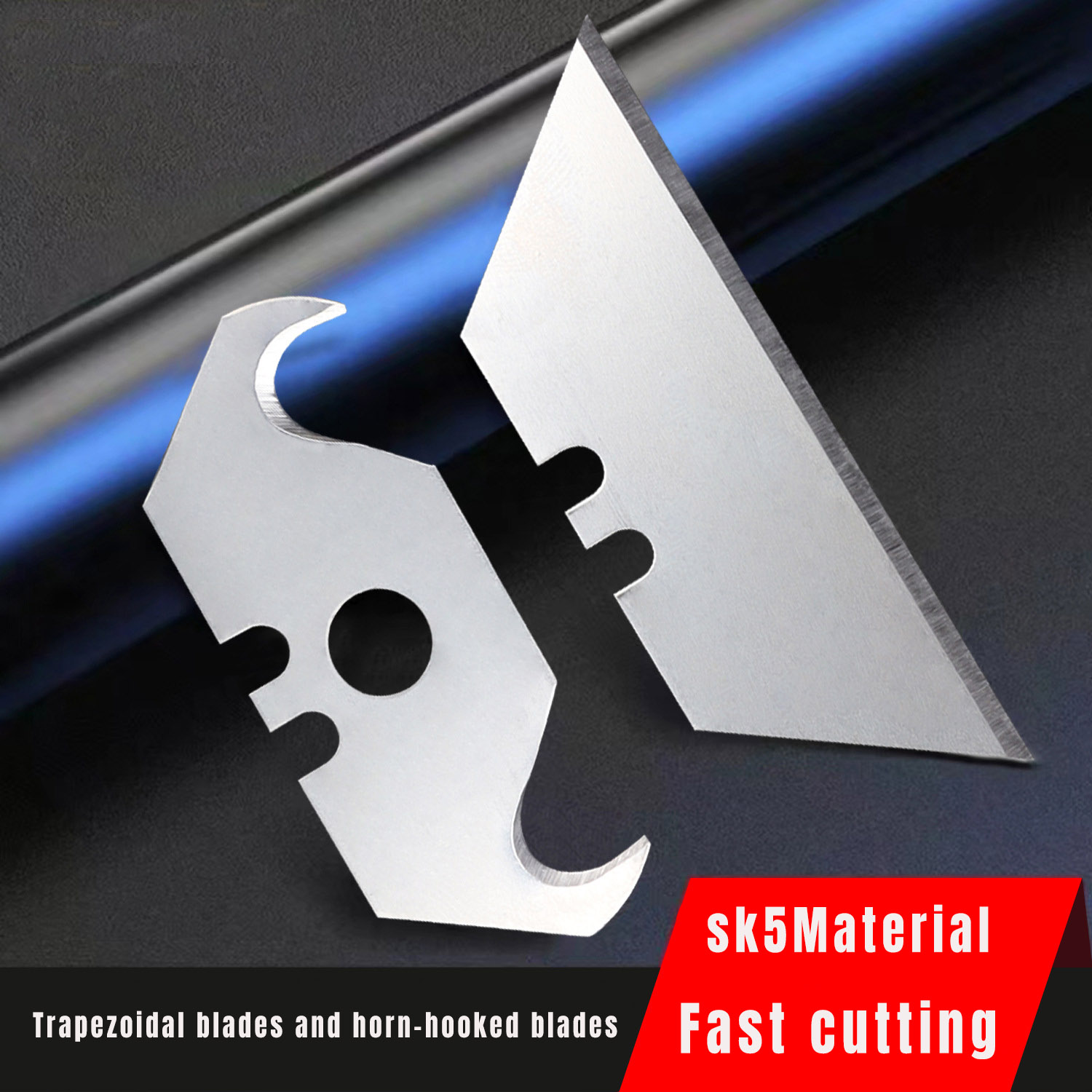 Leatherwork Tools - Trapeziumvormig haakvormig combinatiesnijmes, doe-het-zelf/leer/karton speciaal duurzaam