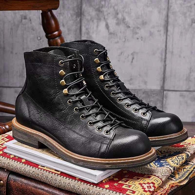 Leatherwork Tools - Handgemaakte Britse Big Size Mannen Laarzen