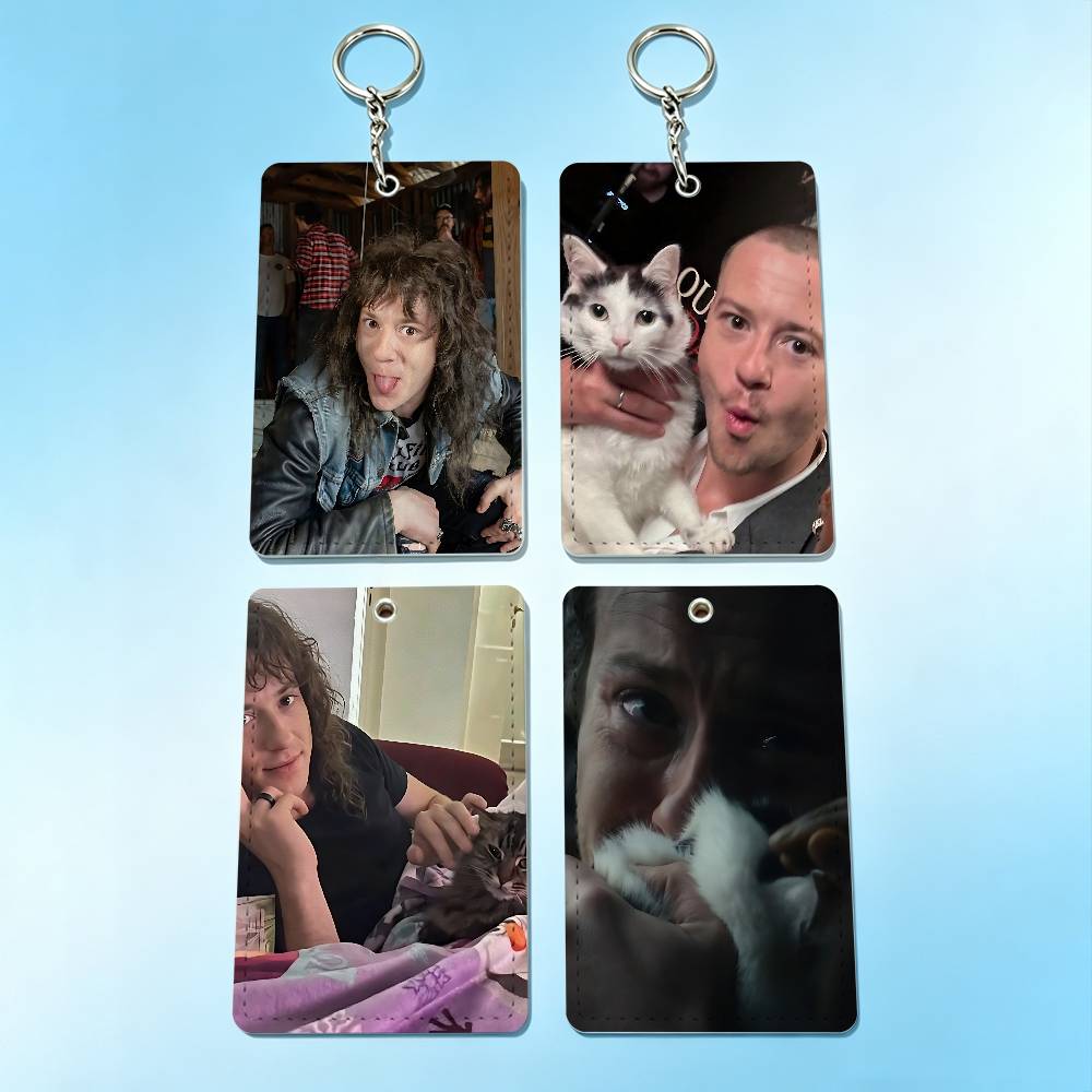Leather Works - acteur J-Joseph Quinn Cat Badgehouder Sleutelhanger