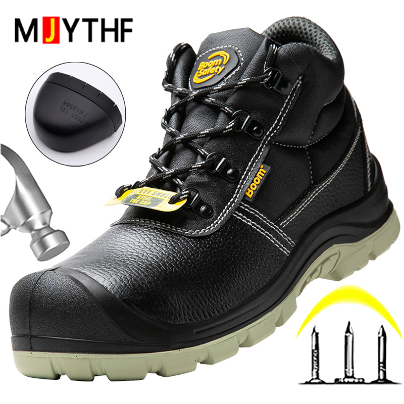 Leather Work Fabric - Onverwoestbare schoenen Werklaarzen Herenschoenen met stalen