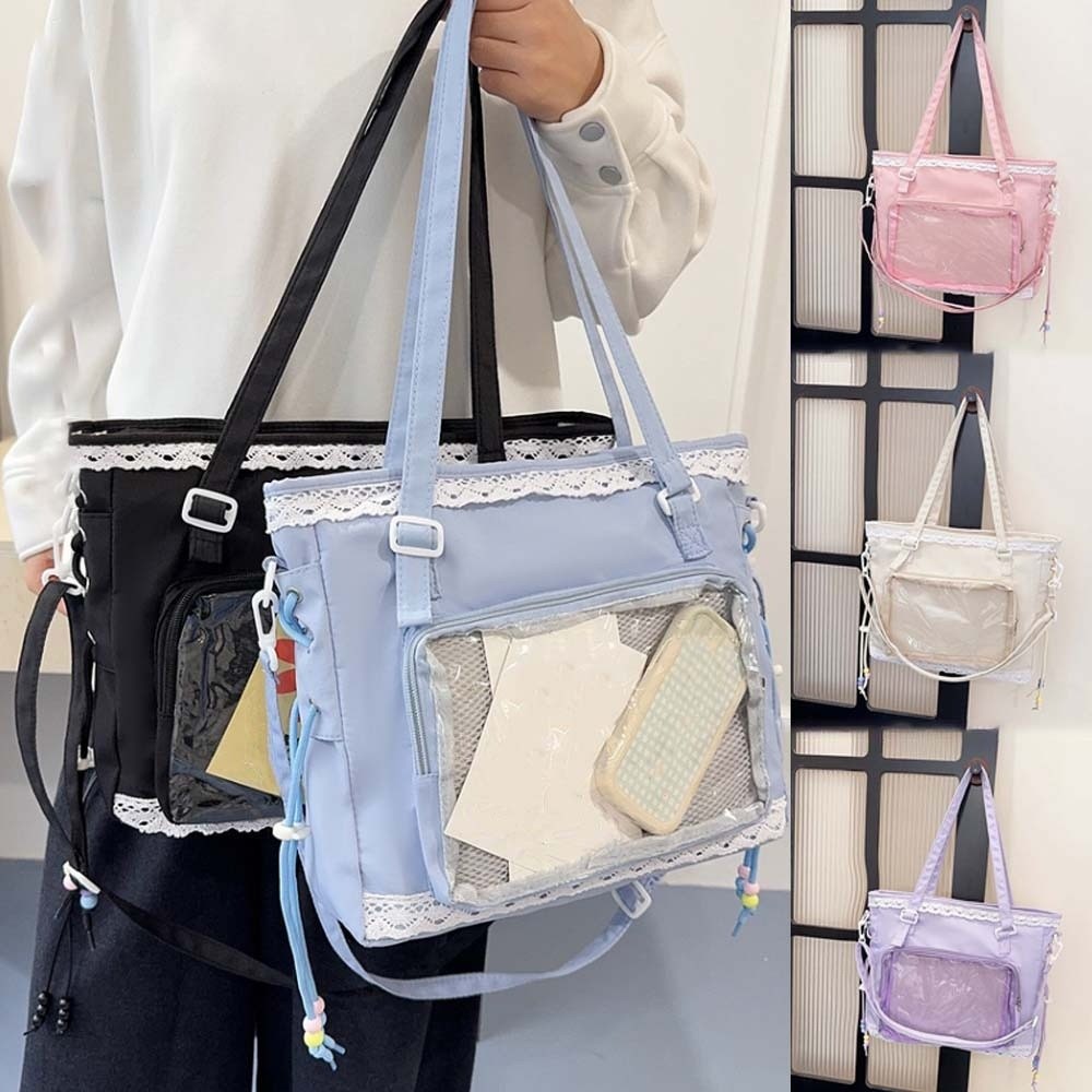 Leather Work Bag - Kant Decoratie Schouder Ita Tas PVC