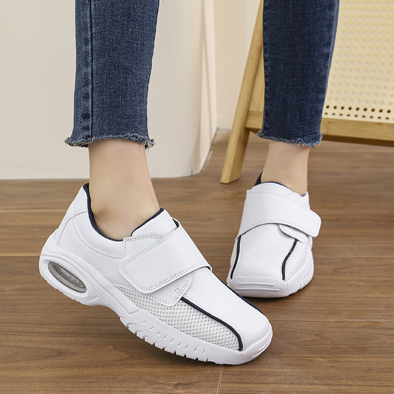 Leather Work Fabric - Professionele zuiver witte verpleegschoenen dames dames