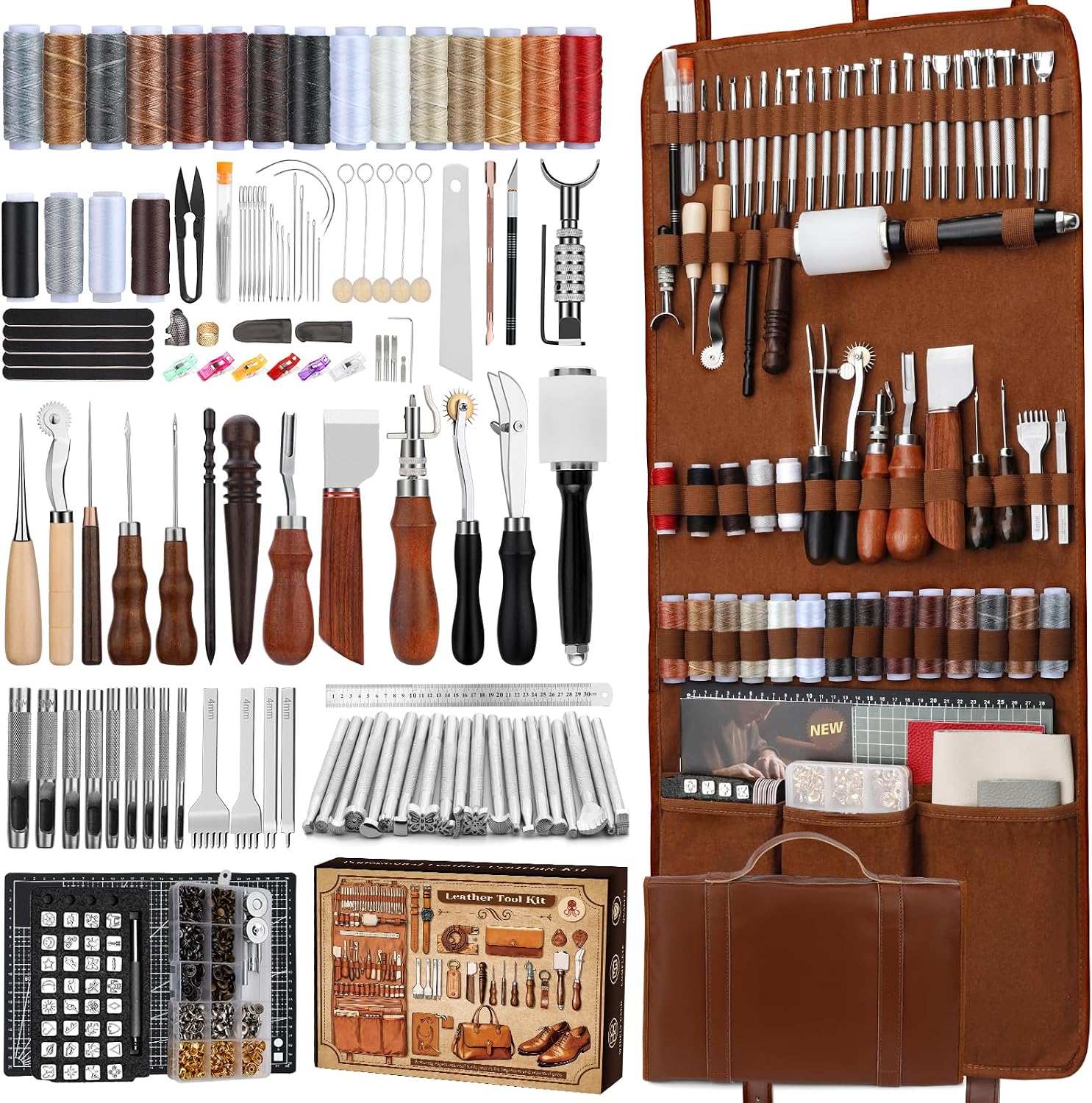 Leather Works - Lederbewerkingsset, lederbewerkingsgereedschap en knutselset met op