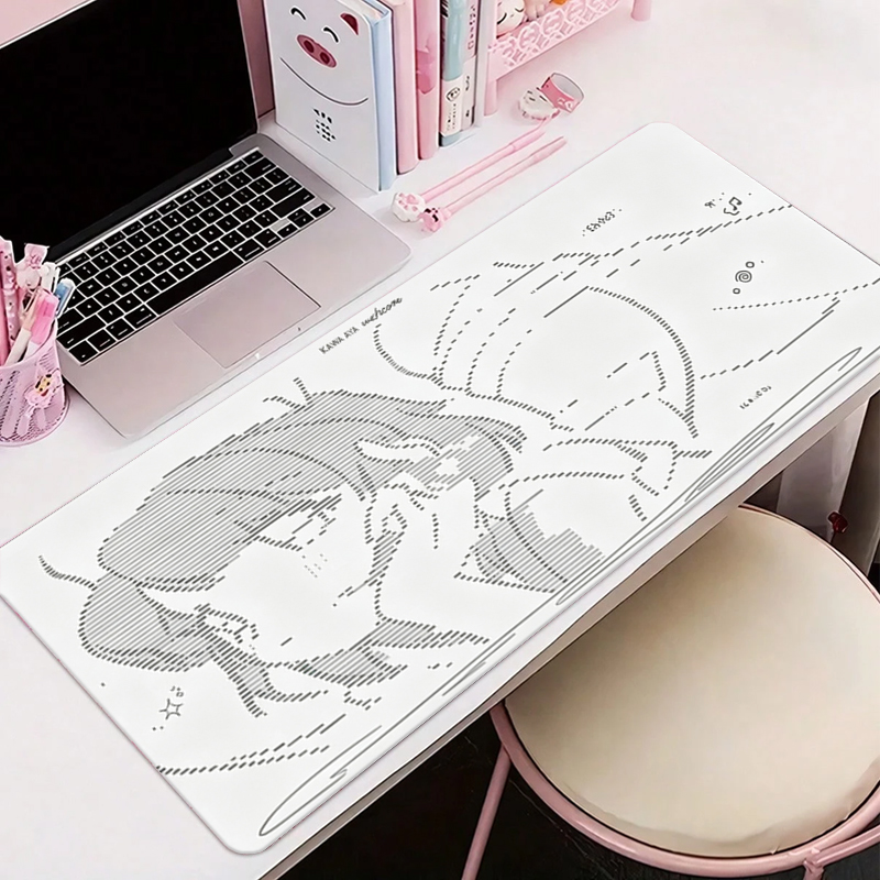Leatherwork Desk - 1 Stuks Lederen Muismat Anime Angel