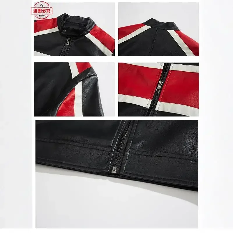 Klaar om te racen logo bedrukt - Leather Work Jacket With Hood recensie en prijs
