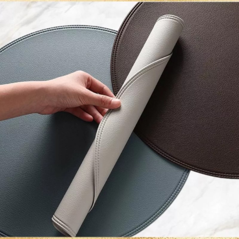 1/6/10PCS Zwarte Ronde Placema - Leatherwork Desk recensie en prijs