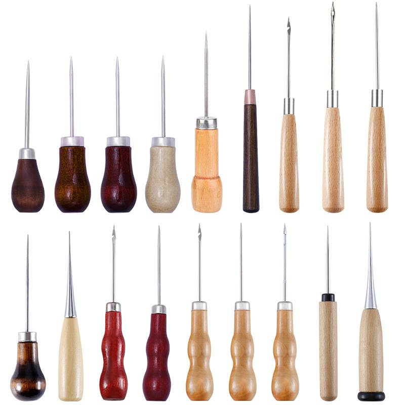 Lederen priem houten handvat p - Leather Work Organiser recensie en prijs