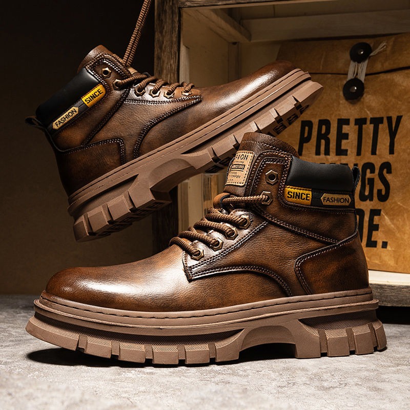 Vintage Heren Platform Enkella - Leather Work Fabric recensie en prijs