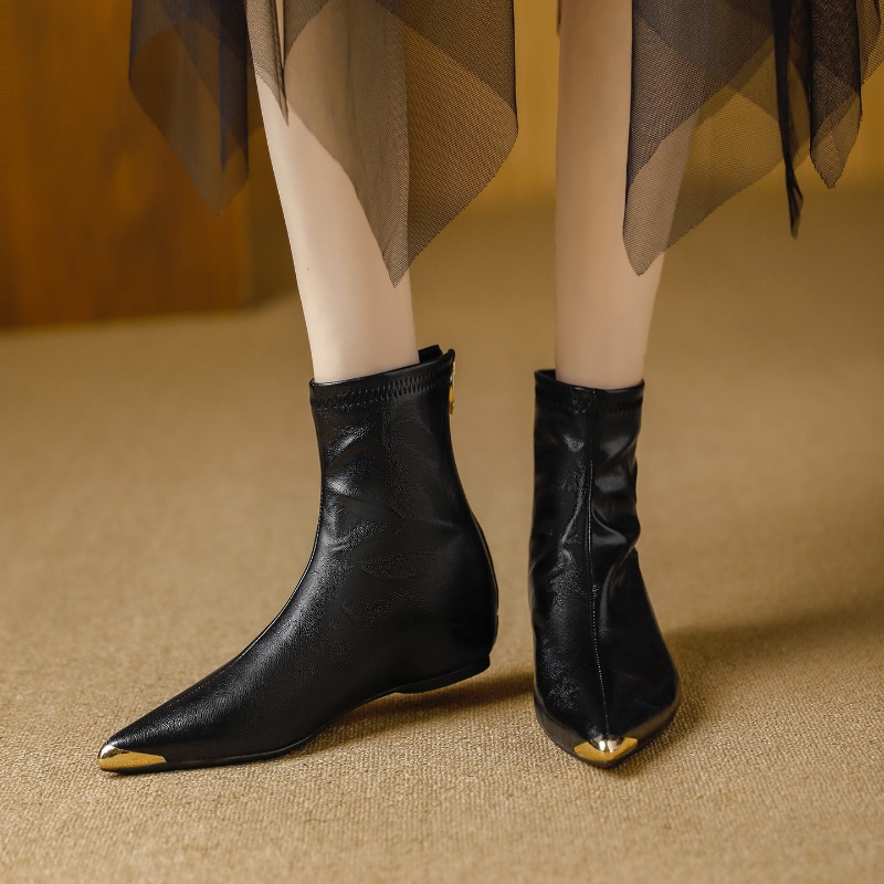 Dames Stretch enkellaarzen met - Leather Work Fabric recensie en prijs