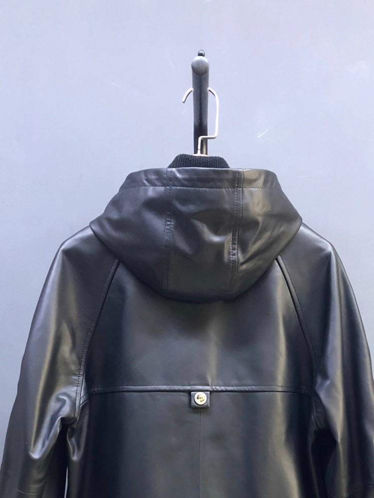 Hot Sale Herfst Dames Natuurli - Leather Work Jacket With Hood recensie en prijs