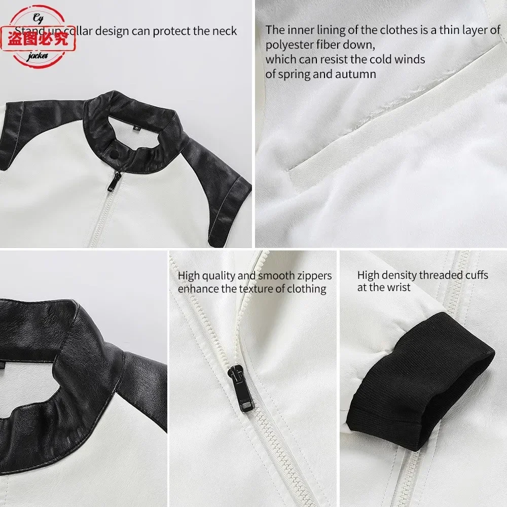 Klaar om te racen logo bedrukt - Leather Work Jacket With Hood recensie en prijs