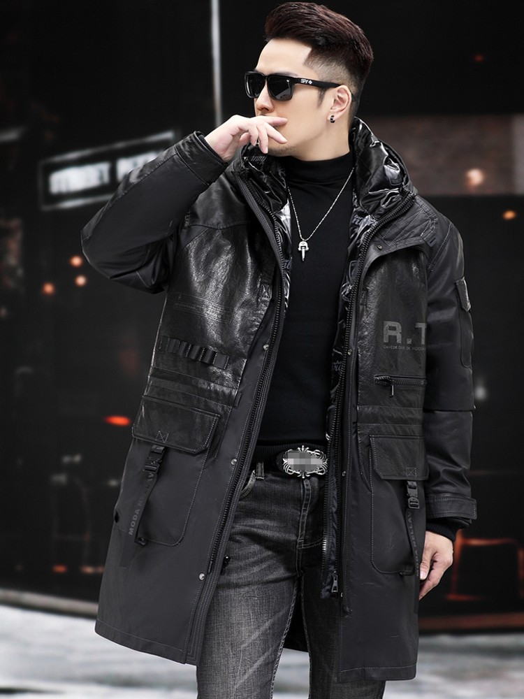 Winter lederen jas heren afnee - Leather Work Jacket With Hood recensie en prijs