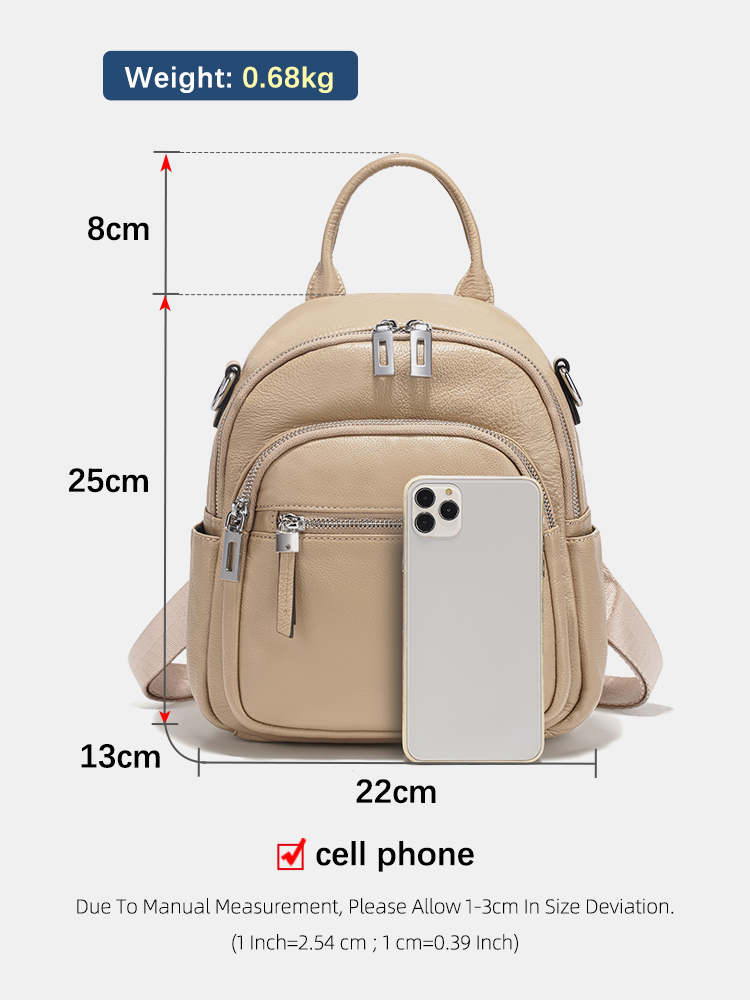 Zency lederen kleine rugzak kn - Leather Work Bag recensie en prijs