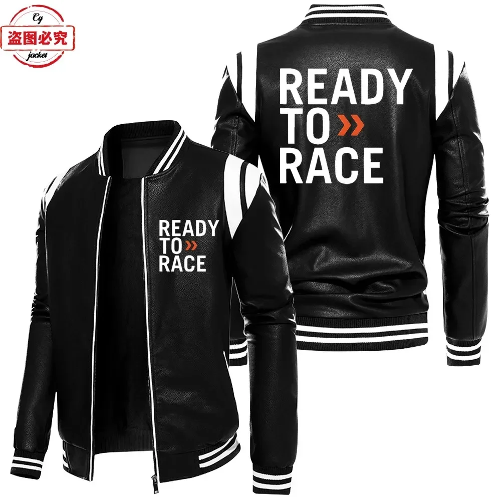Klaar om te racen logo bedrukt - Leather Work Jacket With Hood recensie en prijs