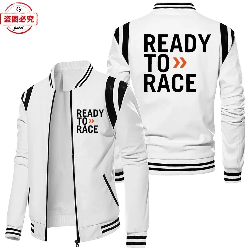 Klaar om te racen logo bedrukt - Leather Work Jacket With Hood recensie en prijs