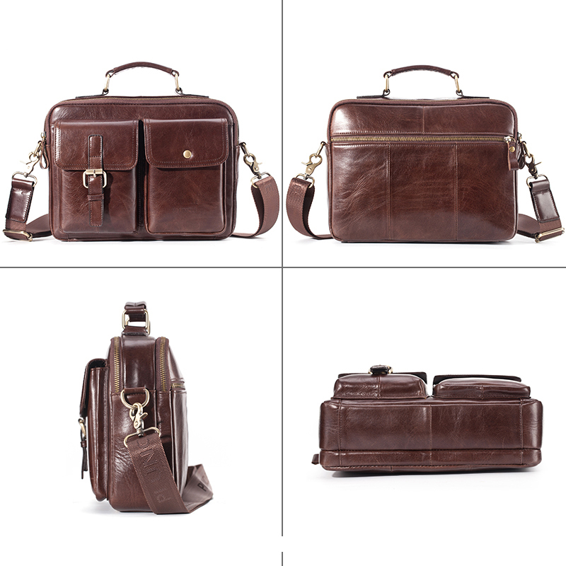 Gloednieuwe koeienhuid lederen - Leather Work Bag recensie en prijs